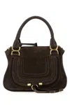 Chloé Dark Brown Suede Small Marcie Handbag