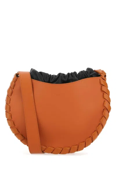 Chloé Dark Orange Leather Small Mate Crossbody Bag