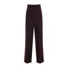 Chloé Suits Pant With Waist Pleats Trousers Bordeaux In Burgundy