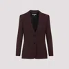 Chloé Dark Purple Wool Jacket In Burgundy