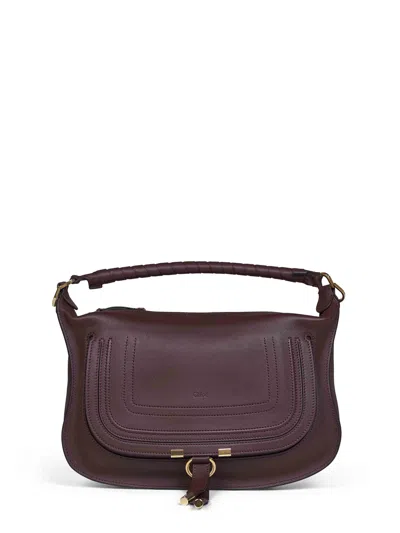 Chloé Dark Velvet Marcie Small Shoulder Bag