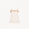 Chloé Fitted Tank Top In Embroidered Lace