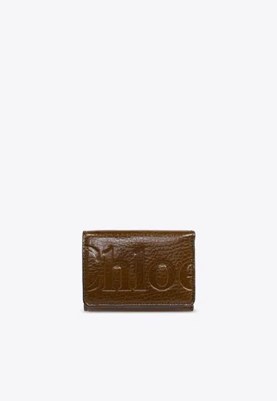 Chloé Debossed Logo Leather Wallet