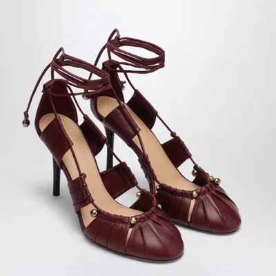 Chloé Women's Decolletã© Luna Bordeaux Pumps In Red