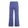 Chloé Chloè Cotton Cropped Pants In Deep Blue