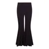 Chloé Wool And Cashmere Flared Pants In Deep Purple