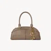 Chloé Bowling Calf Leather Shoulder Bag In Brown