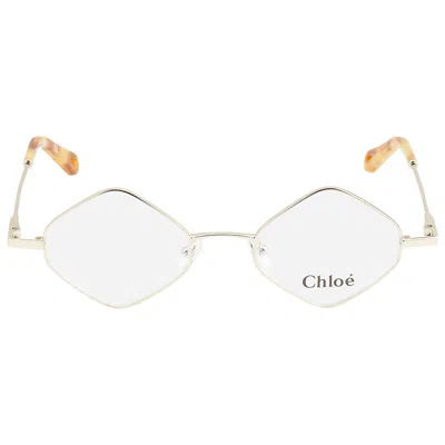 Chloé Chloe Demo Geometric Ladies Eyeglasses Ce2158 906 46 In ["gold Tone"]