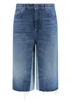 Chloé Paneled Denim Skirt Shorts