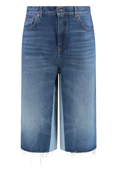 Chloé Denim Bermuda Shorts In Blue