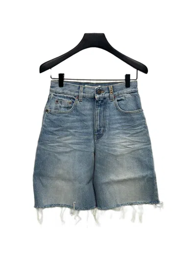 Chloé Denim Bermuda Shorts In Blue
