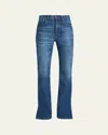 Chloé Denim Bootcut-leg Split-hem Pants In Blue