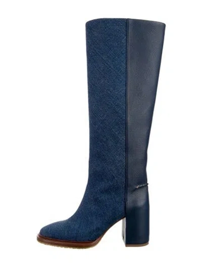 Pre-owned Chloé Denim Boots In Blue