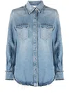 Chloé Buttoned Denim Shirt In Clear Blue