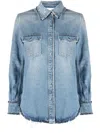 Chloé Buttoned Denim Shirt In Sky Blue