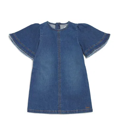 Chloé Kids' Denim Dress (4-14 Years) In Blue