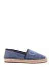 Chloé Denim Espadrillas With Embroidered Logo