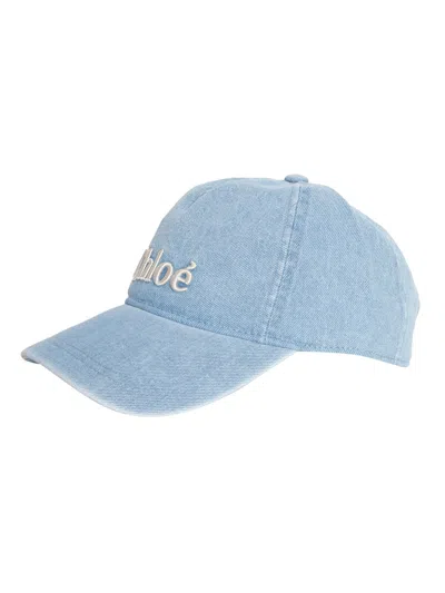 Chloé Denim Hat In Blue