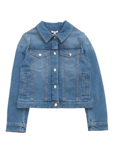 Chloé Kids' Denim Jacket In Gray