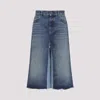 Chloé Patchwork Denim Bermuda Shorts In Dark Night Blue