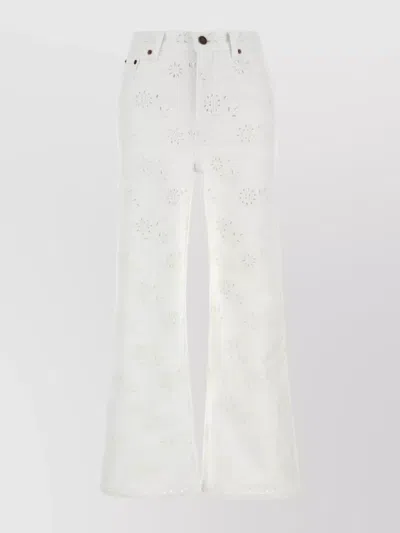 Chloé Jeans In Denim Bianco Donna In White