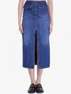 Chloé Chic Denim Midi Skirt With Front Slit