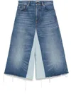 Chloé Blue Bermuda Patchwork Denim Shorts In Blue
