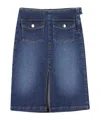 Chloé Denim Midi Skirt In Blue