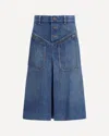 Chloé Knee-length Skirt In Washed Blue Denim Women In Blue