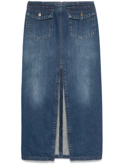 CHLOÉ DENIM MIDI SKIRT