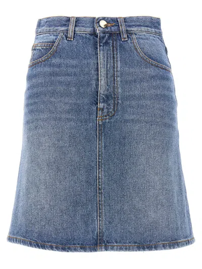 Chloé Denim Mini Skirt In Blue