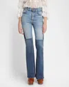 Chloé High-rise Grain De Poudre Wool Wide-leg Pants In Multicolor Blue 4