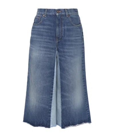 CHLOÉ PATCHWORK DENIM SHORTS