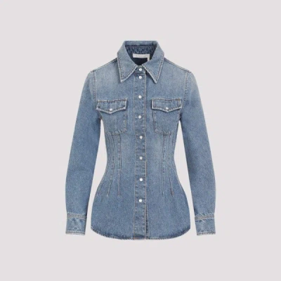 Chloé Chloe Denim Shirt 36 In Blue