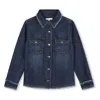 Chloé Frayed-detail Denim Shirt In Blue
