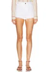 Chloé Frayed-hem Denim Shorts In White