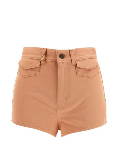 Chloé Denim Shorts In Orange