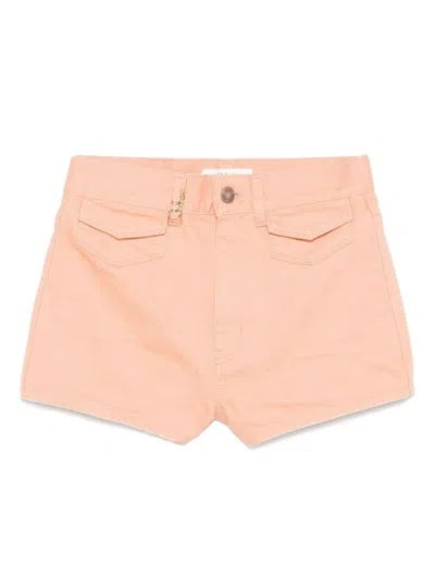 Chloé Chloè Denim Shorts In Pink