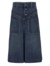 Chloé Denim Skirt Skirts Blue In Orange