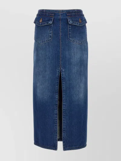 CHLOÉ DENIM SKIRT BACK POCKETS