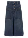 Chloé Denim Skirt Skirts Blue In Orange