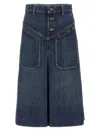 Chloé Denim Skirt Skirts Blue In Orange