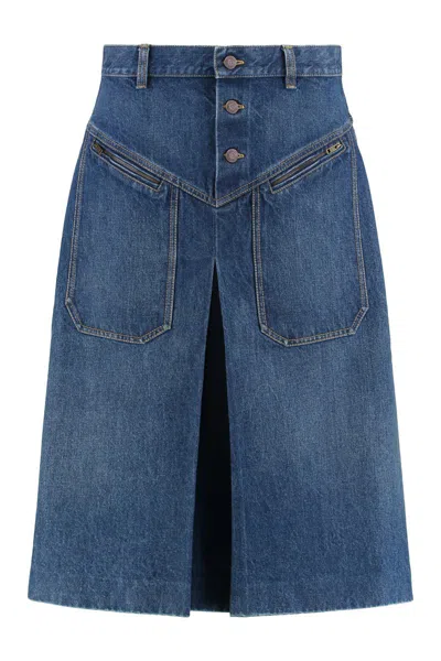 Chloé Denim Skirt In Blue