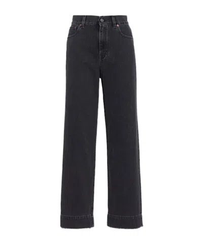 Chloé Denim Straight Jeans In Black