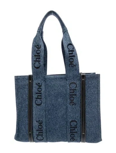 Pre-owned Chloé Denim Tote In Blue