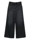 Chloé Wide-leg Denim Trousers With Belt Loops In Black