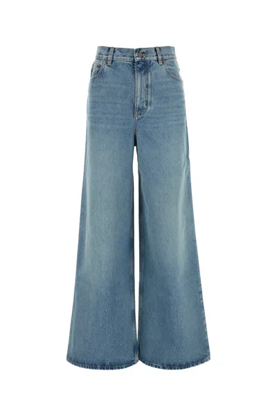 Chloé Chloe Denim Wide-leg Jeans In Blue