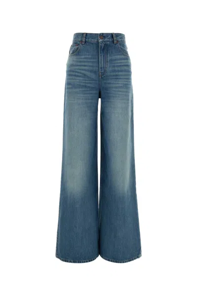 Chloé Denim Wide-leg Jeans In Blue