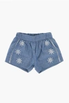 Chloé Denims Effect Short With Perforated Detail