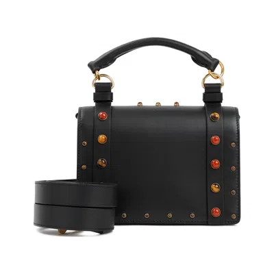 Chloé Designer Flap Handbag In Luxurious Black Leather For Women In Metallic